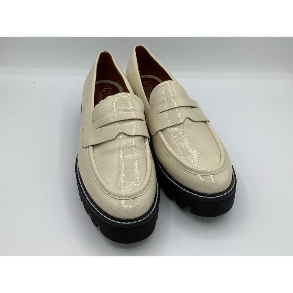 Franco Sarto Glossy Cream Loafers
